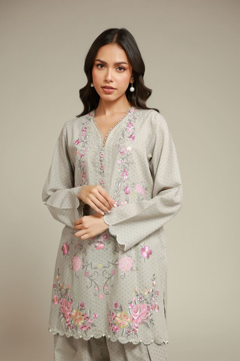 Embroidered | Cotton Dobby | 2-Piece Tailored Set | USD 60.00