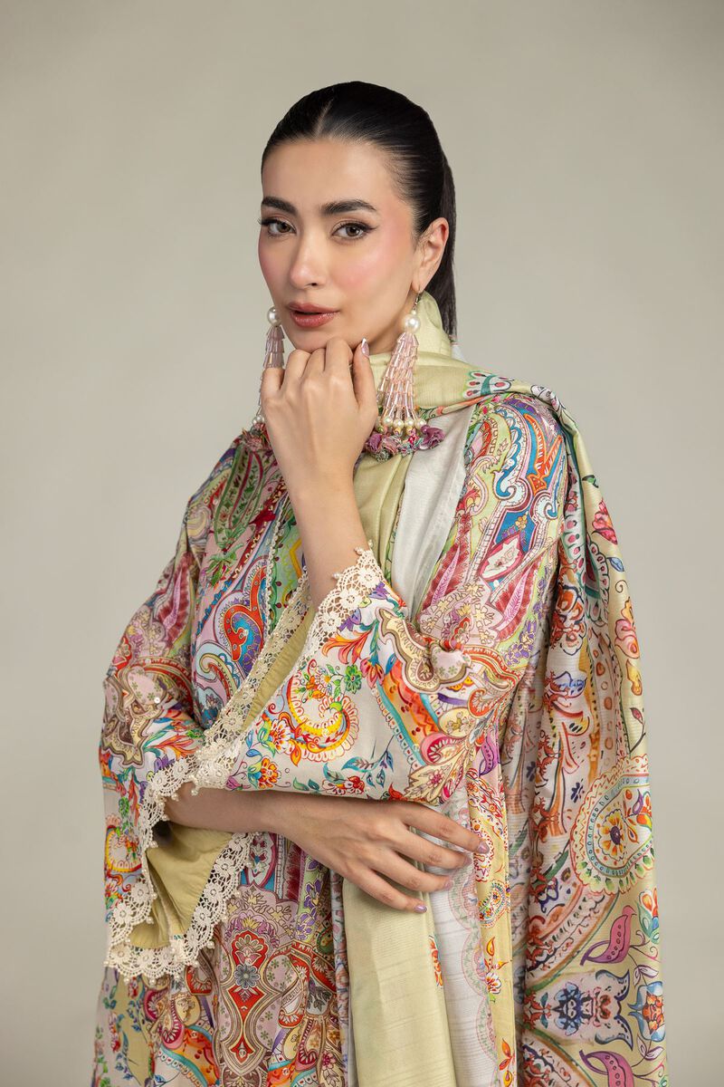 Embroidered | Polyester Silk | Silk Paisley Dupatta | USD 30.00