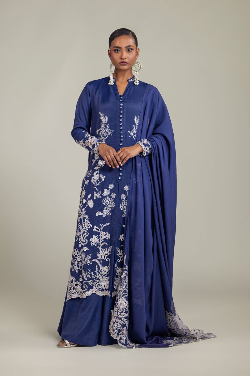 Raw Silk | 3-Piece Embroidered Suit | USD 180.00