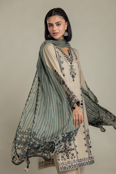Embroidered | Raw Silk | 3 Piece Tailored | USD 105.00