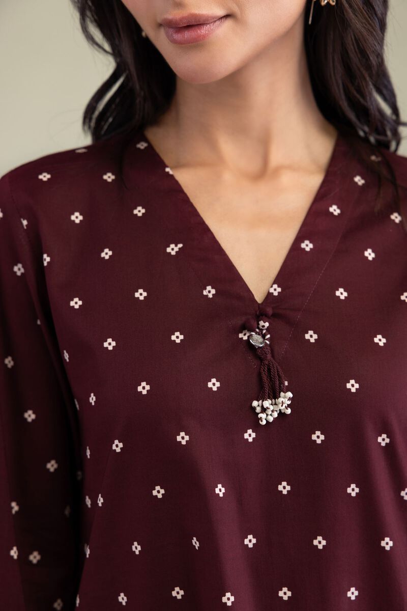 Printed | Cambric | Short V-Neck Kurta | USD 30.00