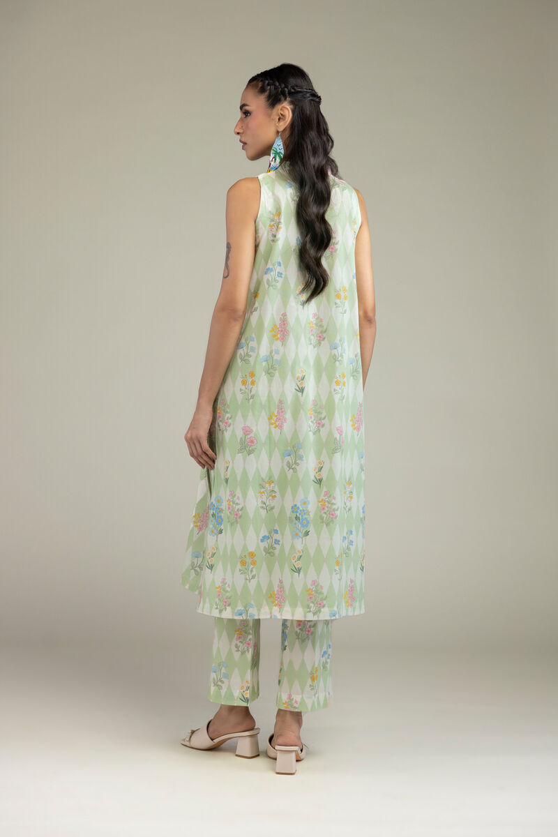 Printed | Cambric | Sleeveless Floral Kurta | USD 24.50