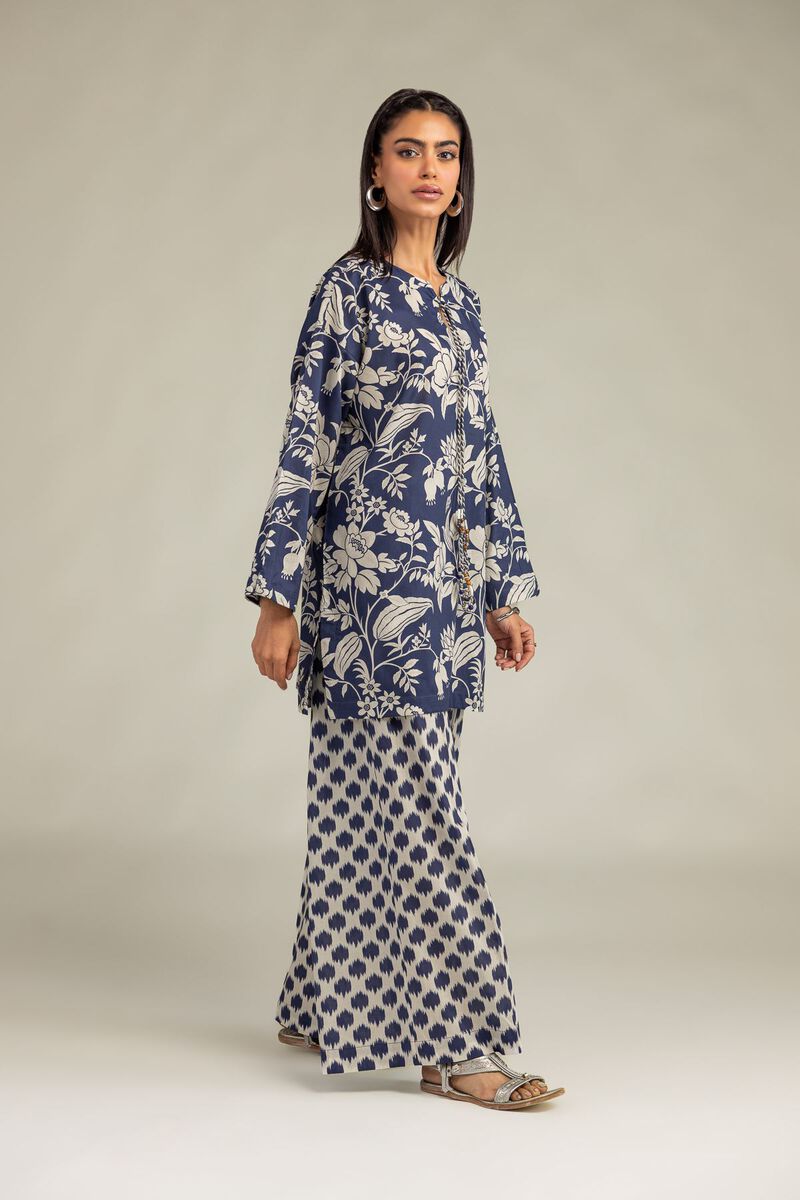 Printed | Cambric | Navy Cambric Pants | USD 30.00