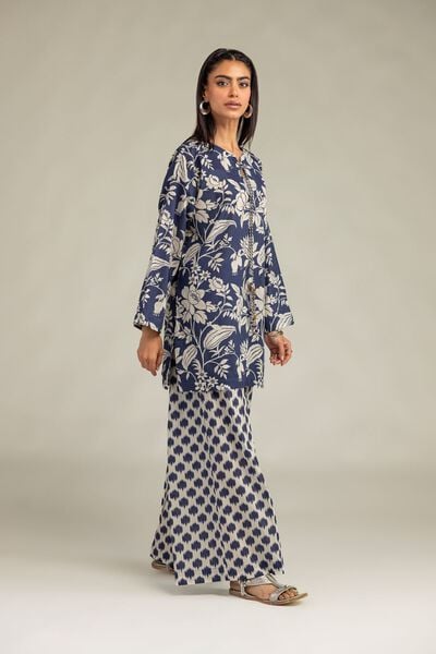 Printed | Cambric | Navy Cambric Pants | USD 30.00