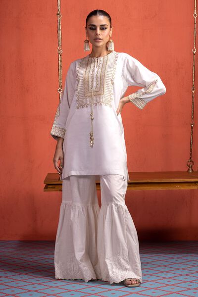 Classic Kurta, WHITE, hi-res