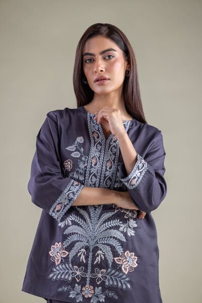 Embroidered | Textured Weave | Tunic | USD 40.00