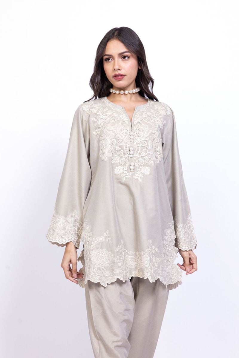 Embroidered | Raw Silk | Kurta | USD 55.00