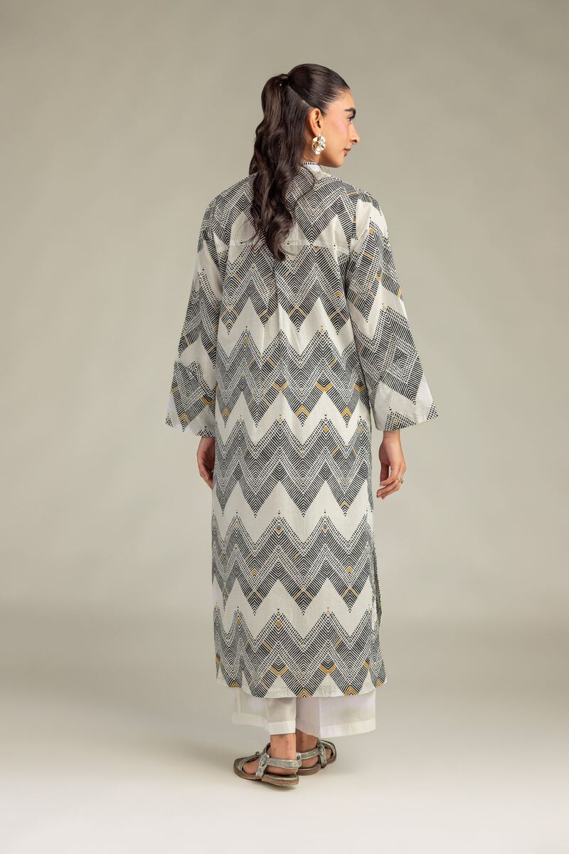 Printed | Cambric | Geometric Longline Kurta | USD 35.00