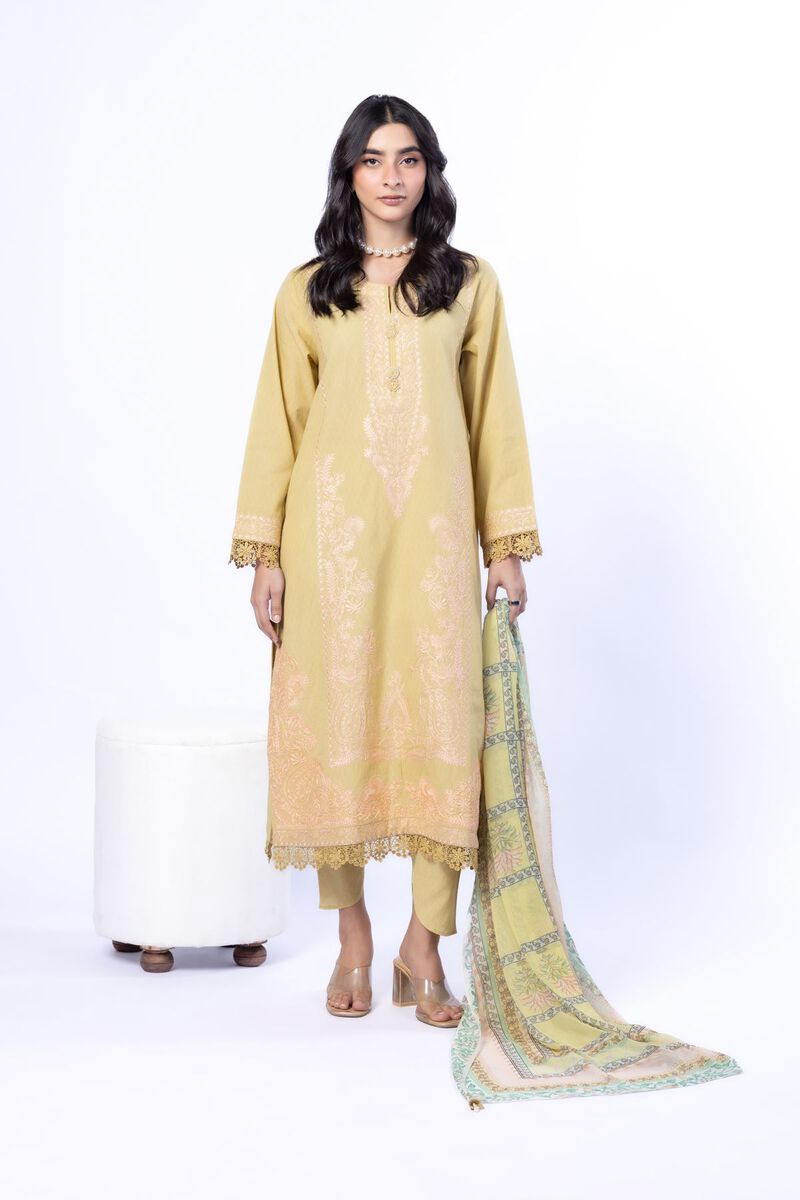 Embroidered | Cotton Dobby | Tailored 3 Piece | USD 75.00