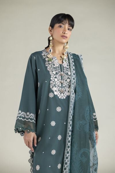 Embroidered | Cambric | Tailored 3-Piece Cambric | USD 80.00