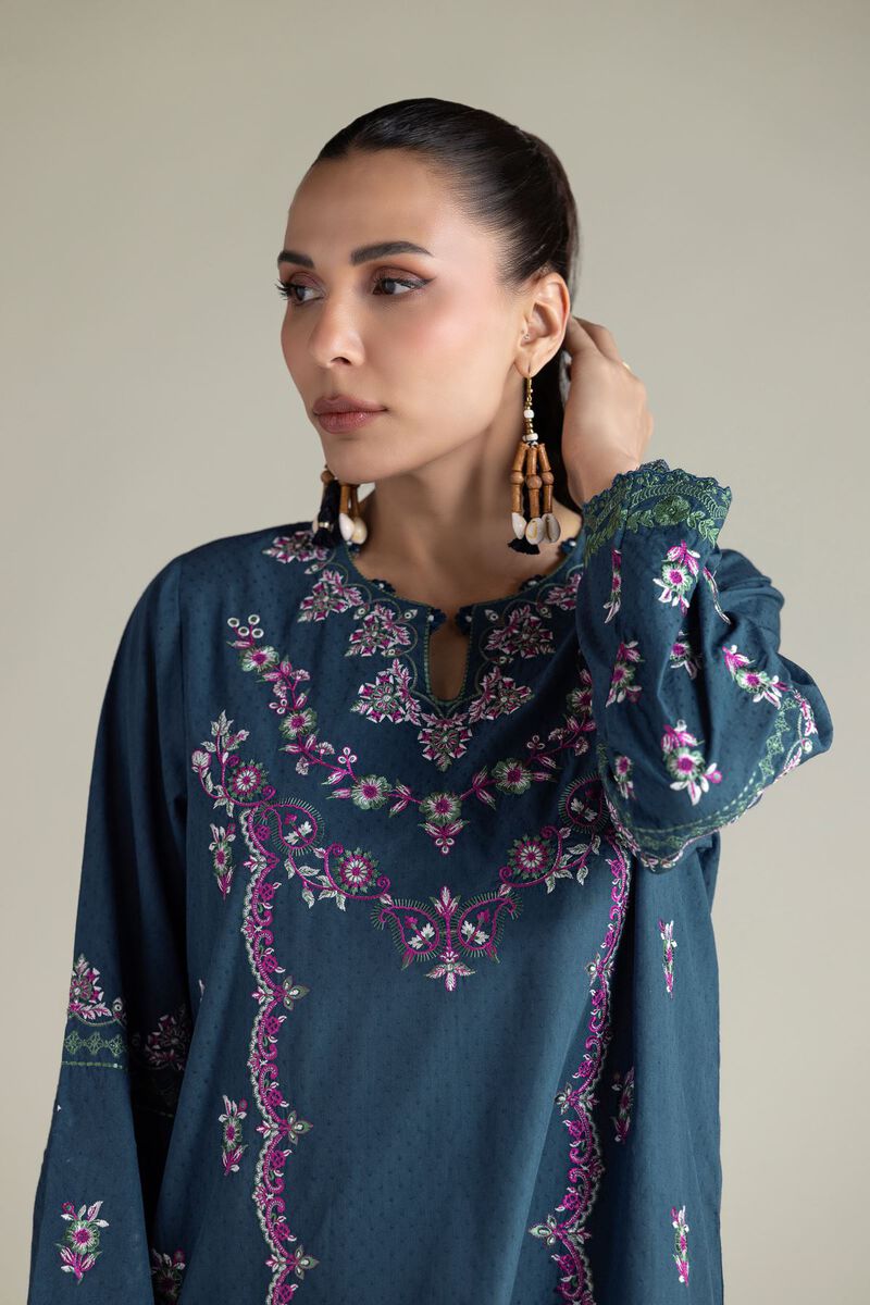 Embroidered | Cotton Dobby | Tailored 2-Piece Set | USD 70.00