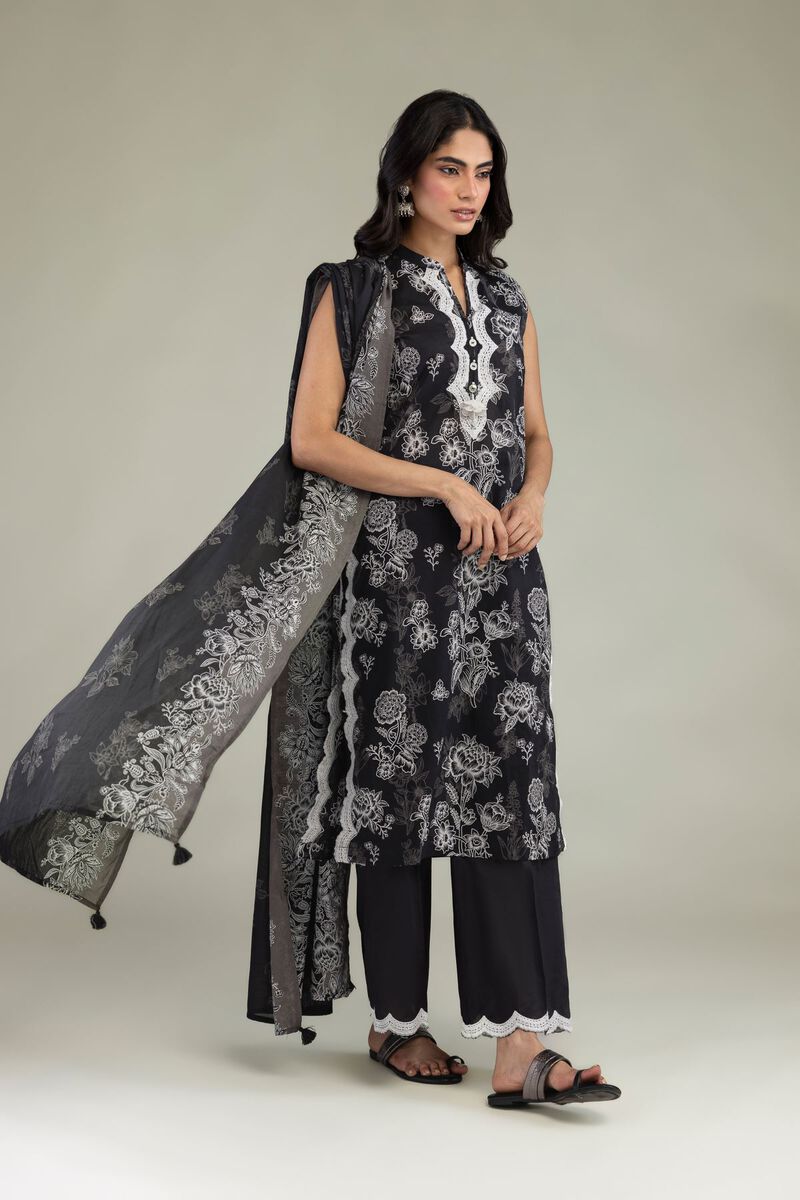 Embroidered | Lawn | Black Lawn Dupatta | USD 30.00