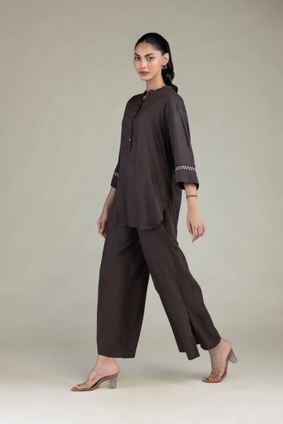 Embroidered | Viscose Crepe | Trousers | USD 30.00