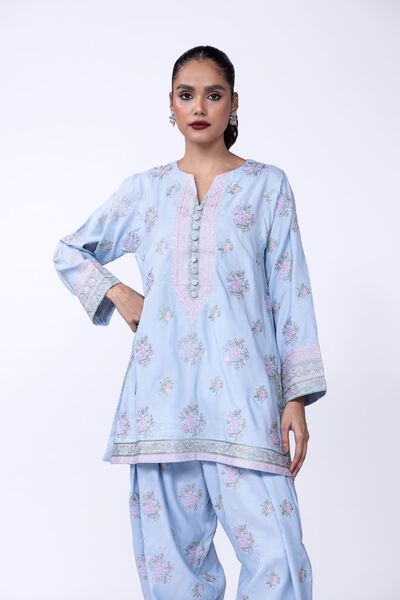 Embroidered | Russian Raw Silk | Kurta | USD 56.00