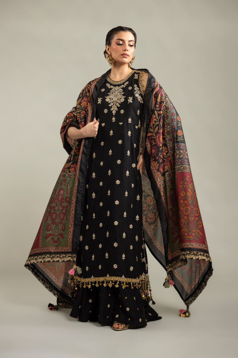 Embroidered | Raw Silk | 3-Piece Co-ord Set | USD 180.00