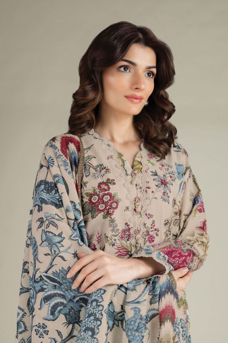 Printed | Mesuri Dobby | Tailored 3 Piece | USD 65.00