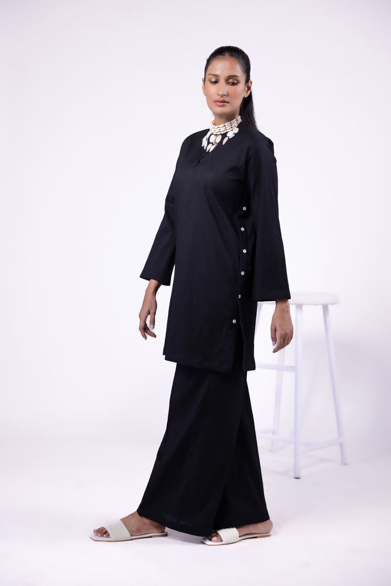 Dyed | Ripple Crinkle | Kurta | USD 25.00