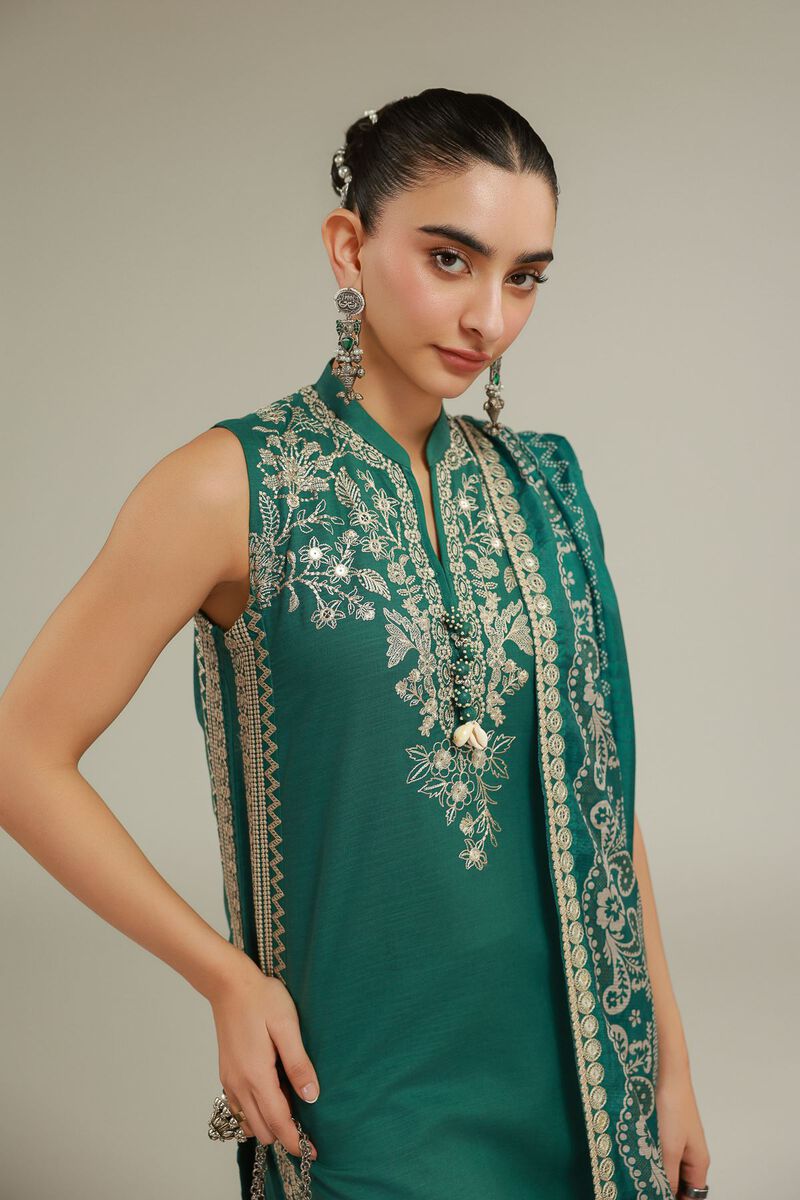Embroidered | Raw Silk | Kurta | USD 60.00