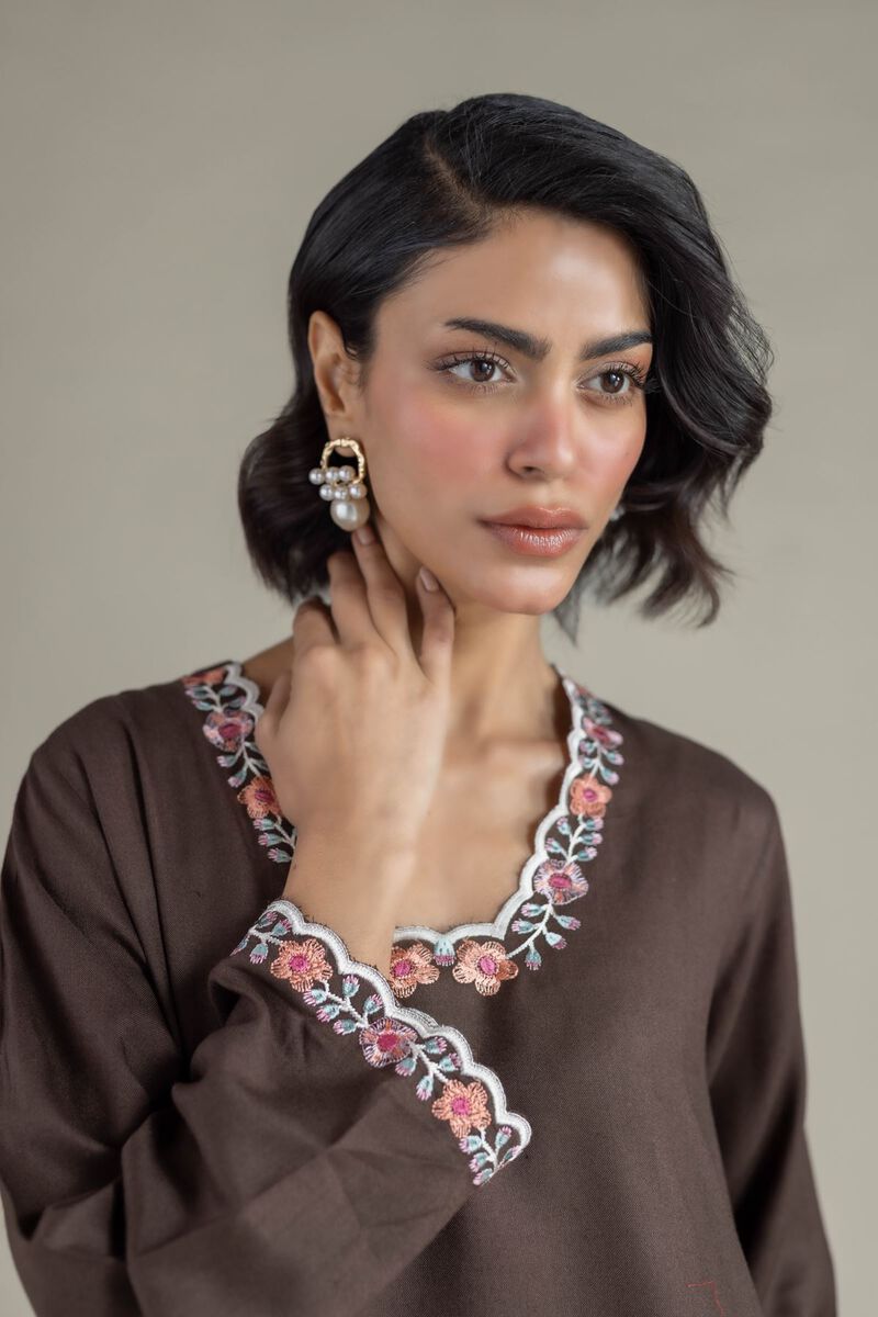 Embroidered | Heavy Blended Viscose | Short Floral Kurta | USD 40.00