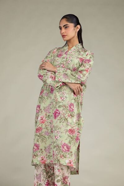 Printed | Cotton Viscose | Floral Longline Kurta | USD 35.00