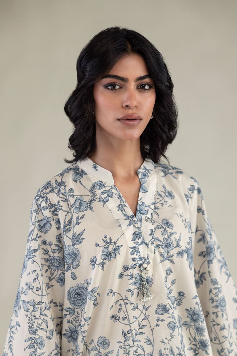 Embroidered | Cambric | Short Floral Kurta  | USD 35.00