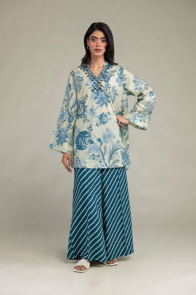 Embroidered | Cambric | Printed Cambric Pants | USD 30.00