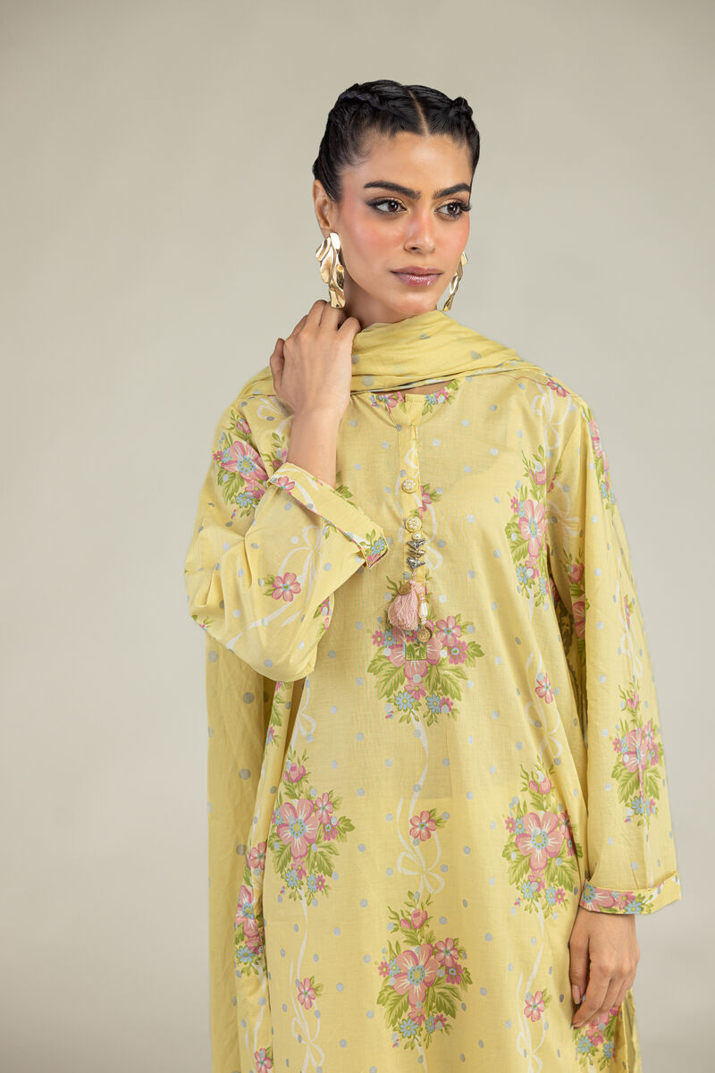 Printed | Lawn | Yellow Lawn Dupatta | USD 30.00