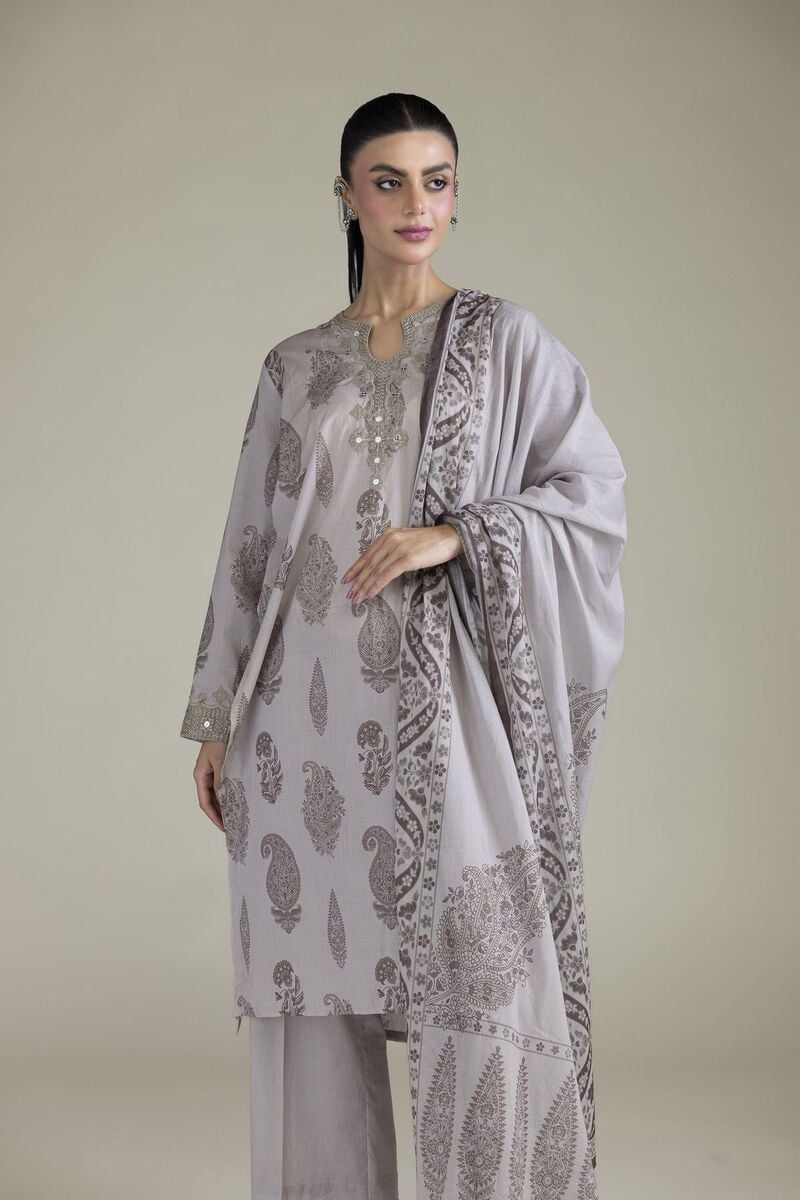 Embroidered | Cambric | Cambric Tailored 3-Piece | USD 65.00