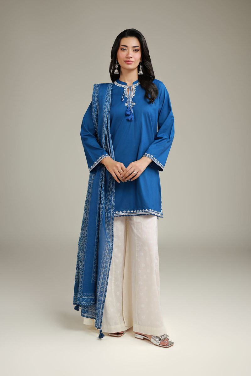 Embroidered | Lawn | Blue Lawn Dupatta | USD 25.00