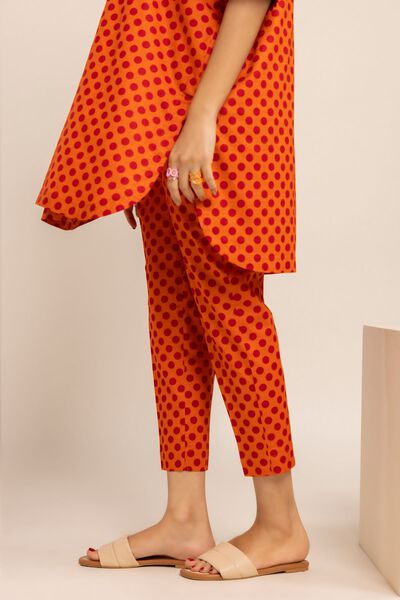 Straight Pants, ORANGE, hi-res
