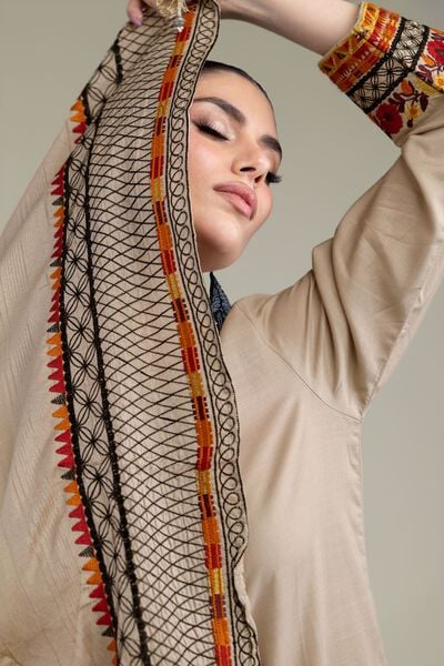 Embroidered | Polyester Silk | Silk Dupatta | USD 35.00