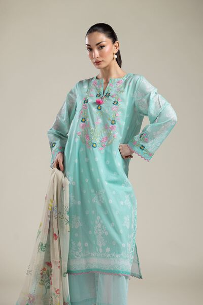 Embroidered | Cambric | Floral Tailored 3-piece | USD 75.00