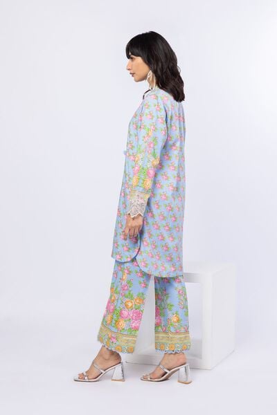 Printed | Crosshatch Raw Silk | Pants | USD 23.00
