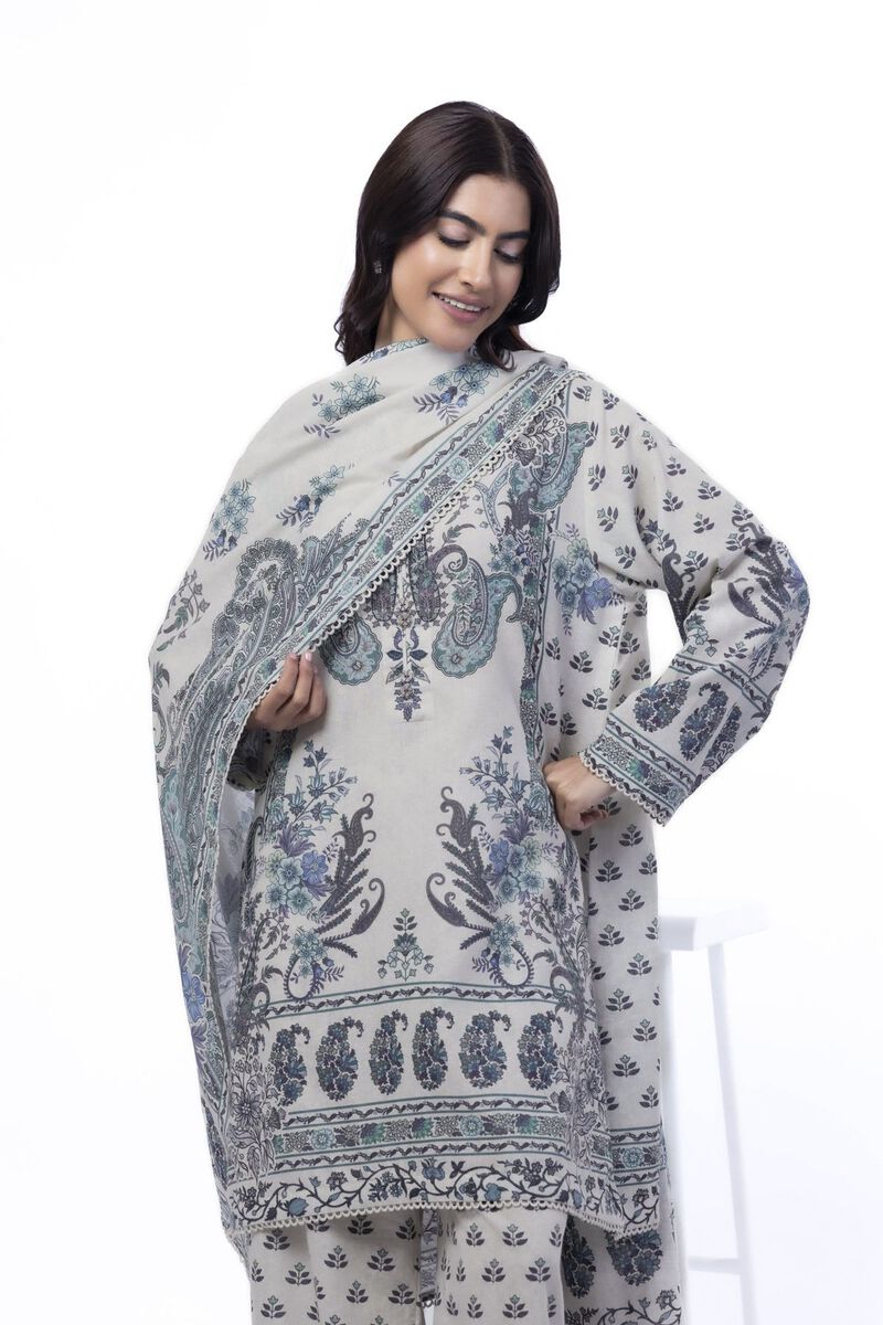 Printed | Karandi | Tailored 3 Piece | USD 50.00