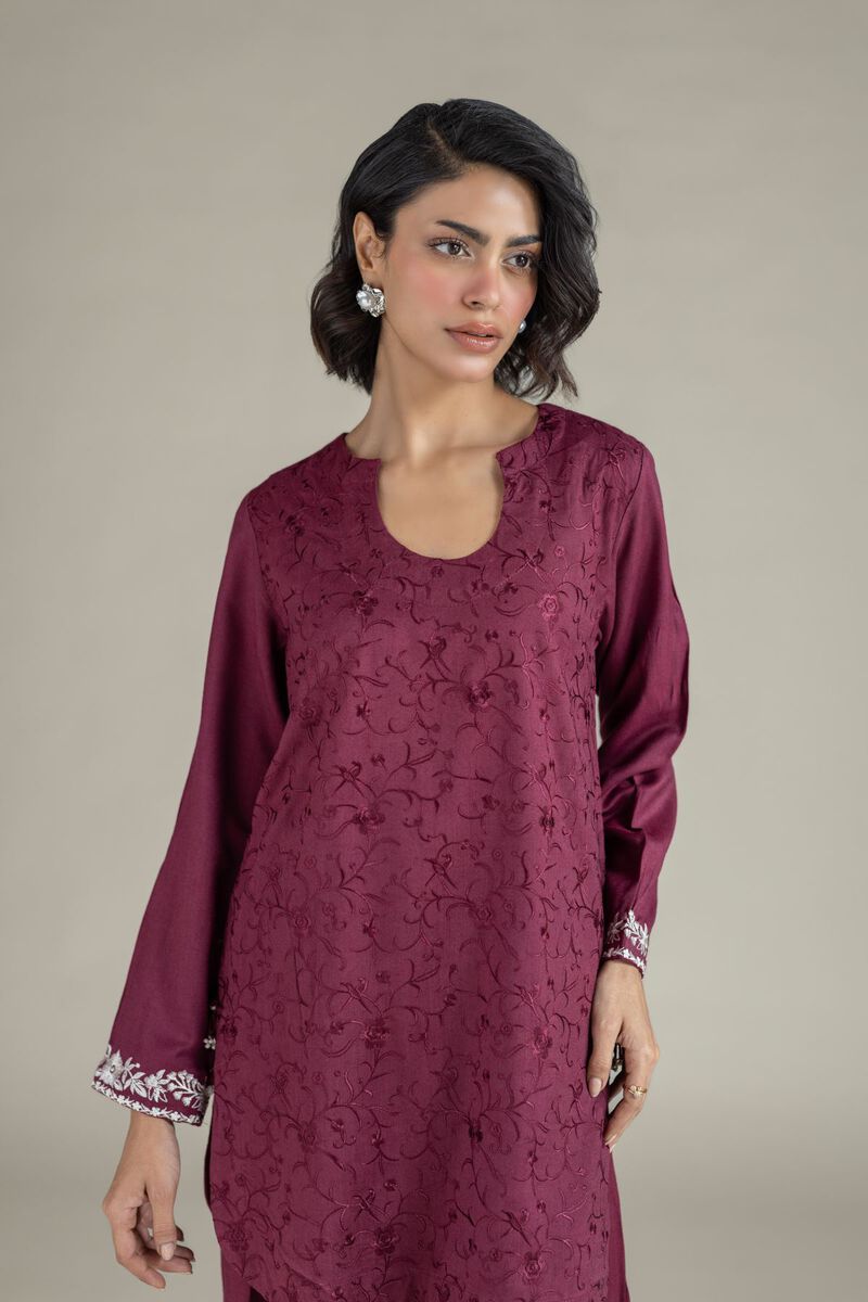 Embroidered | Heavy Blended Viscose | Floral Short Kurta | USD 40.00
