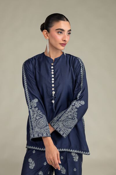 Printed | Raw Silk | Silk Floral Kurta | USD 45.00