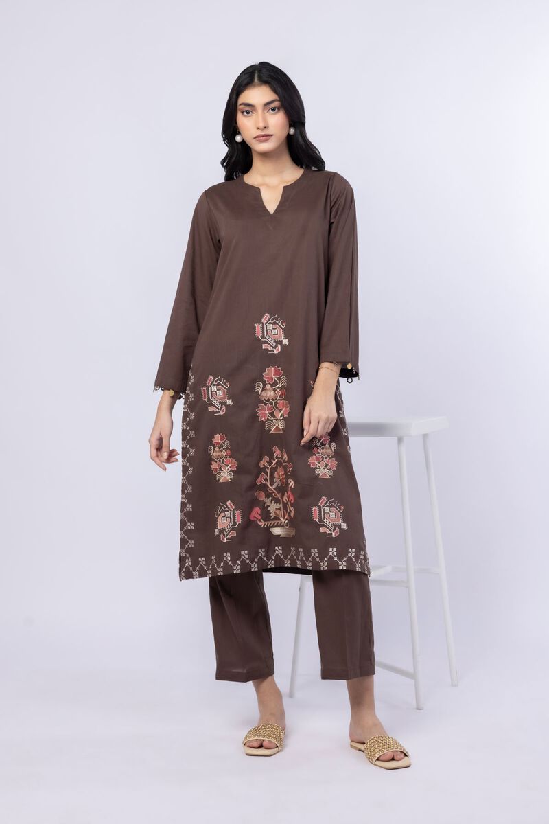 Embroidered | Crosshatch Poplin | Kurta | USD 17.50