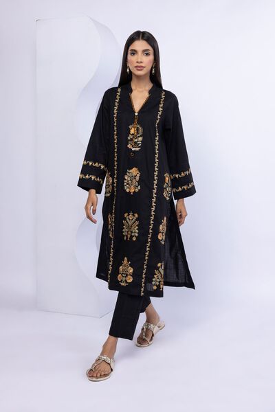 Embroidered | Crosshatch Poplin | Kurta | USD 40.00