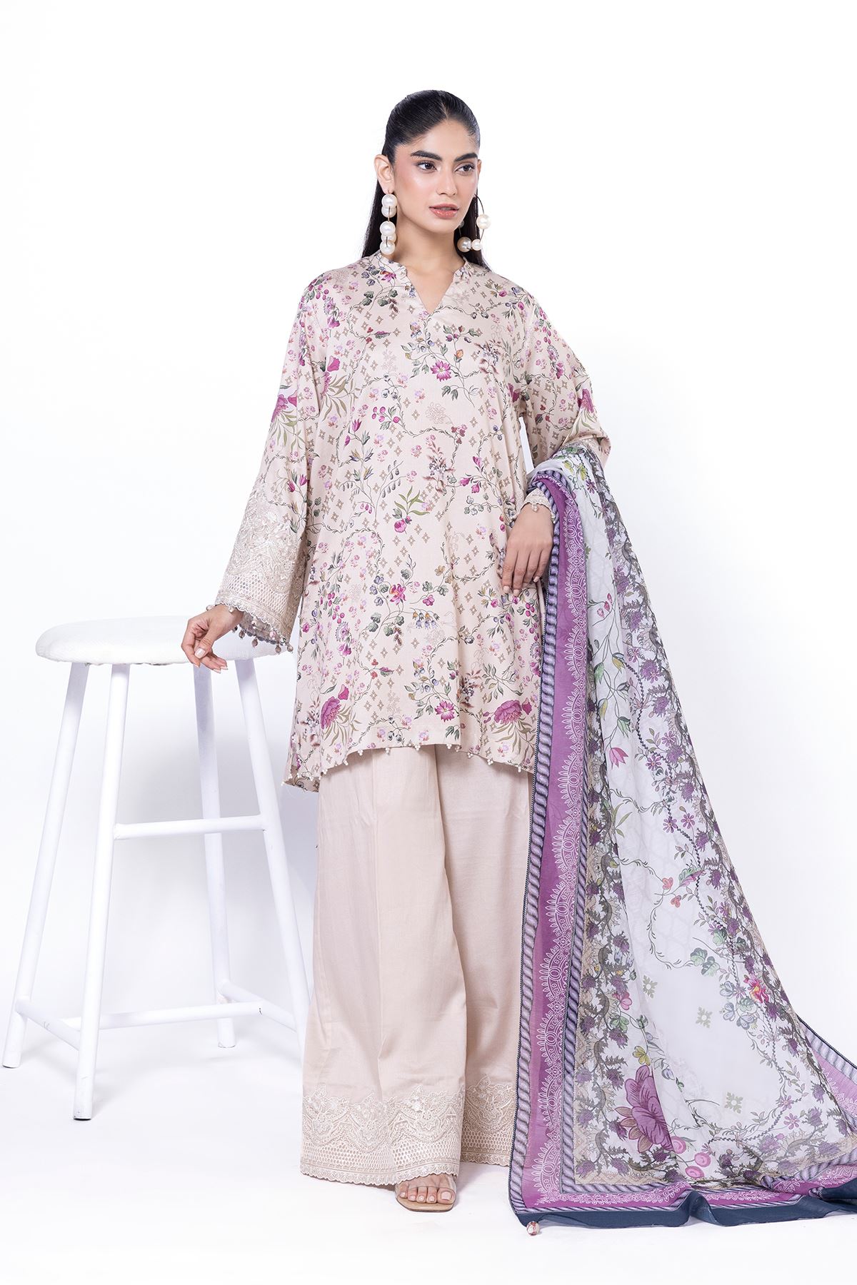Buy Tailored 3 Piece | 0.0 N/A | AS2208ST-VG_MULTI | Khaadi United