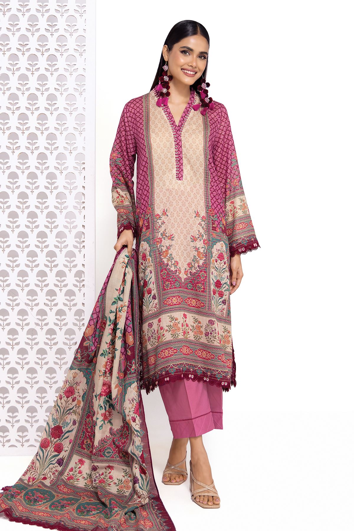 Buy Tailored 3 Piece | 0.0 N/A | ME240807ST-VG_PINK | Khaadi