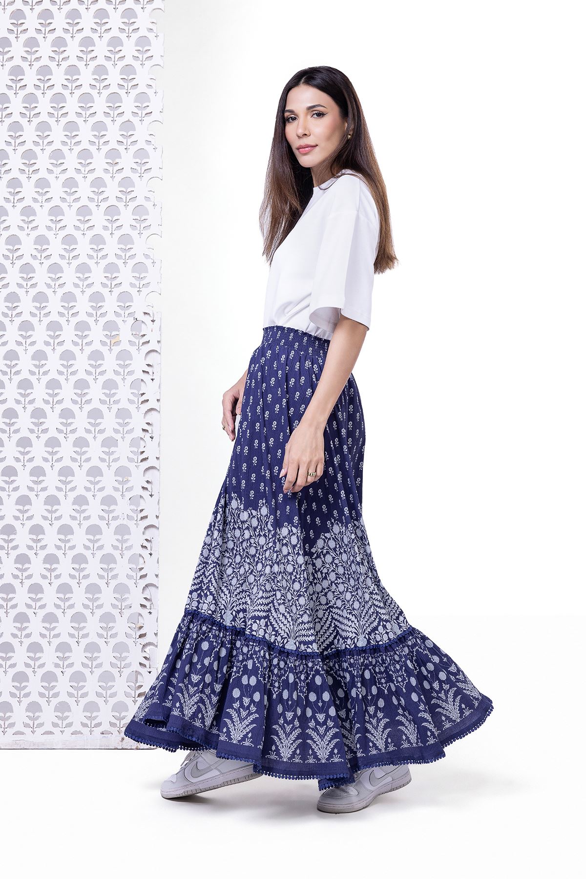 Buy Skirt | 0.0 N/A | WCB24219Y-VG_NAVY | Khaadi United States