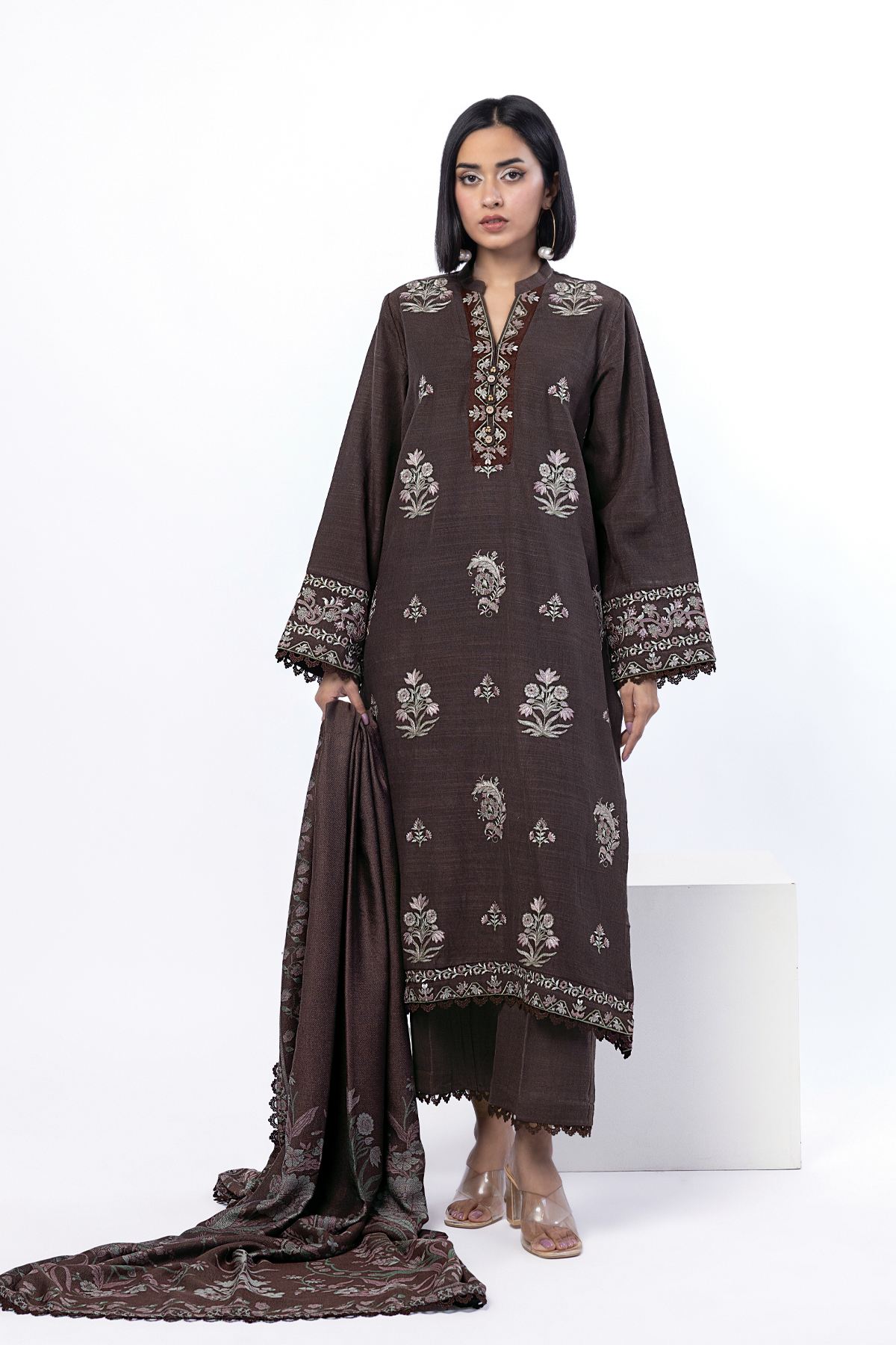 ペパーミント 　Khadi and Co Buy Tailored 3 Piece | 0.0 N/A | KD06AST-VG_MULTI | Khaadi United