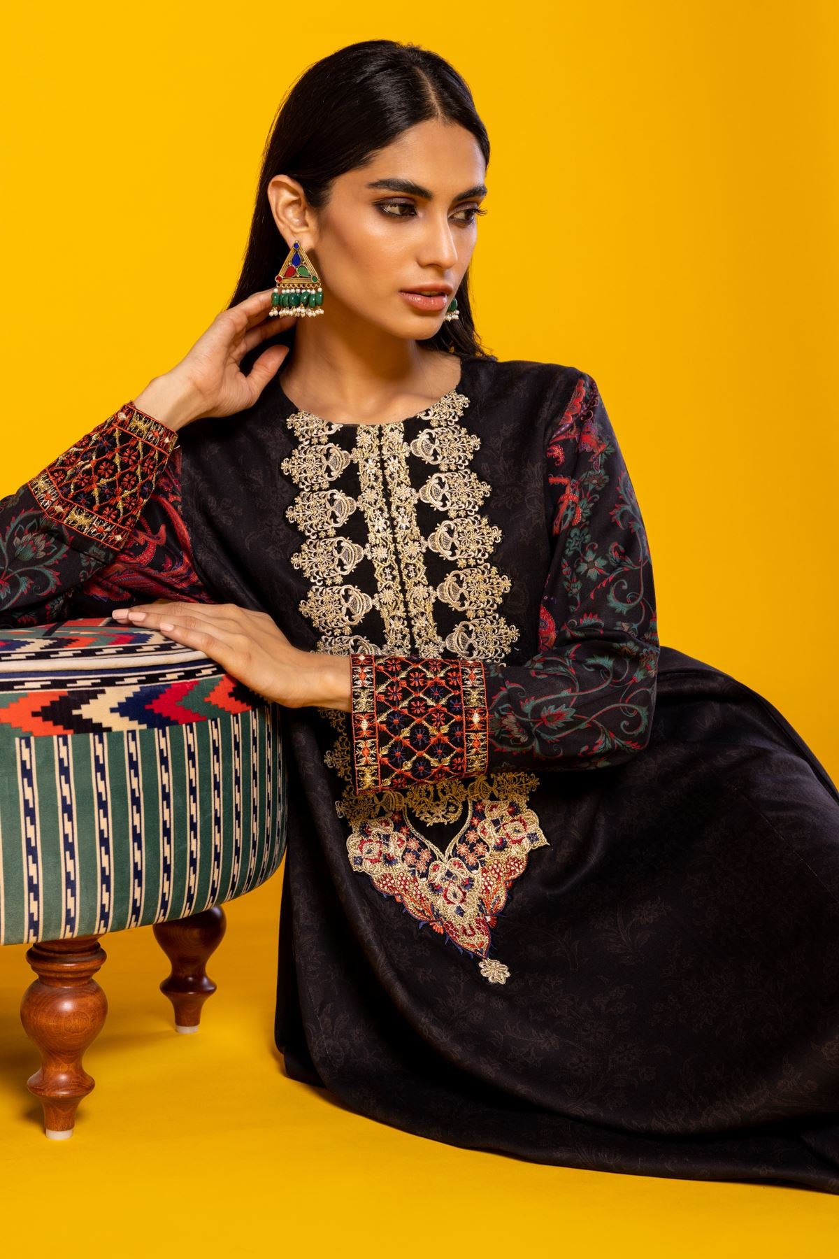 Buy Kurta Embroidered 12.00 USD 1001744850 Khaadi United States