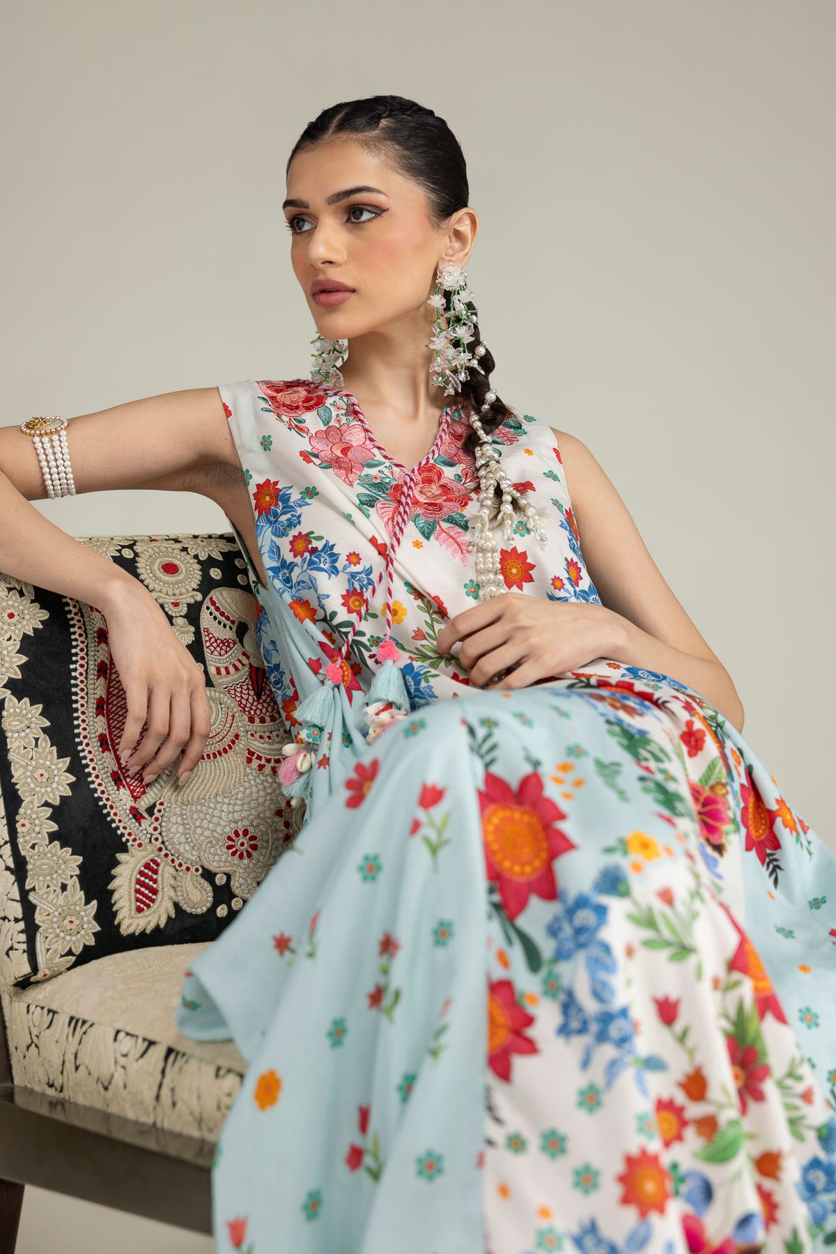 Buy Floral Sleeveless Kurta | 0.0 N/A | 2-26-211-A-J1-VG_MULTI
